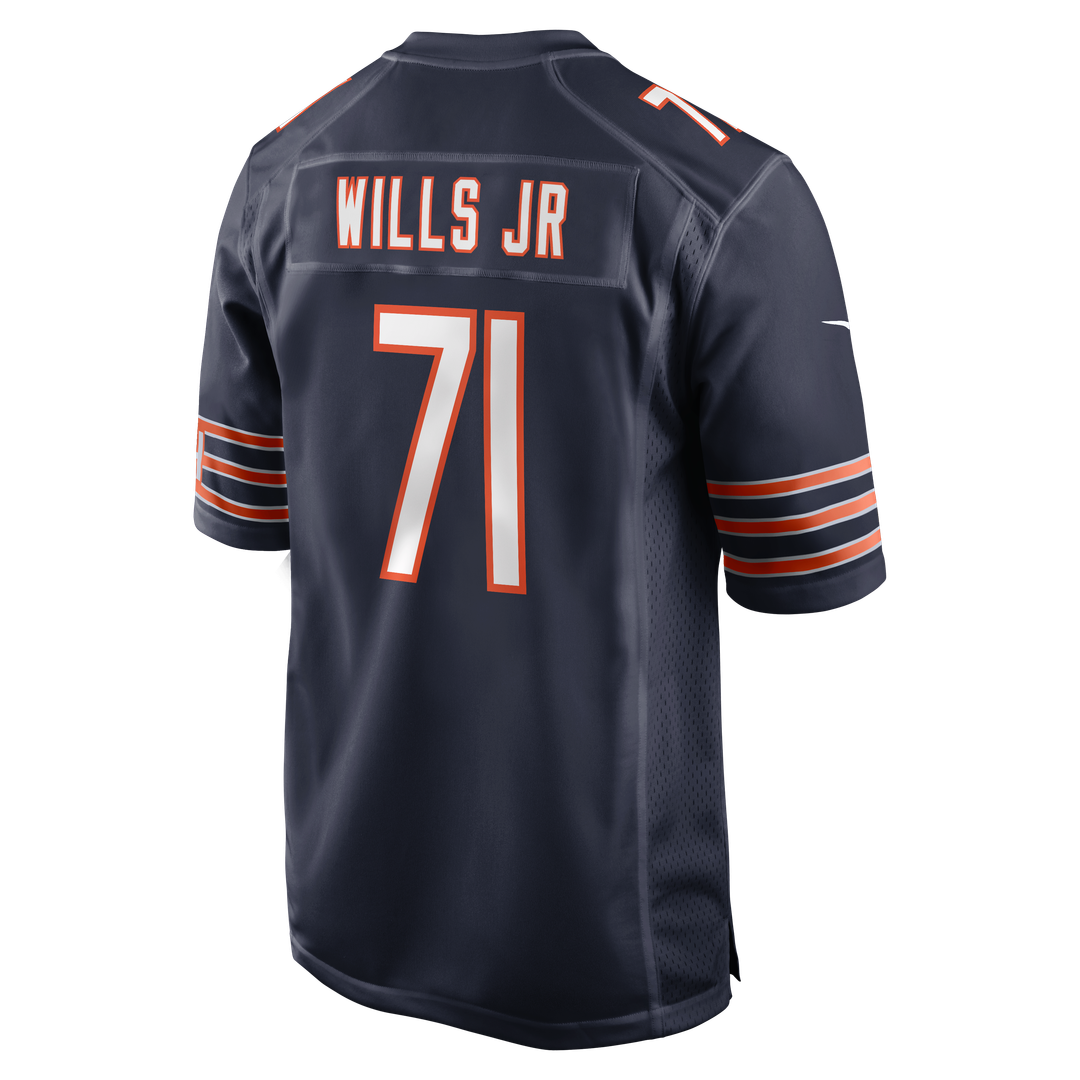 Chicago Bears Jedrick Wills Jr. Nike Navy Team Game Jersey product image 3, provided for visual reference and product detail