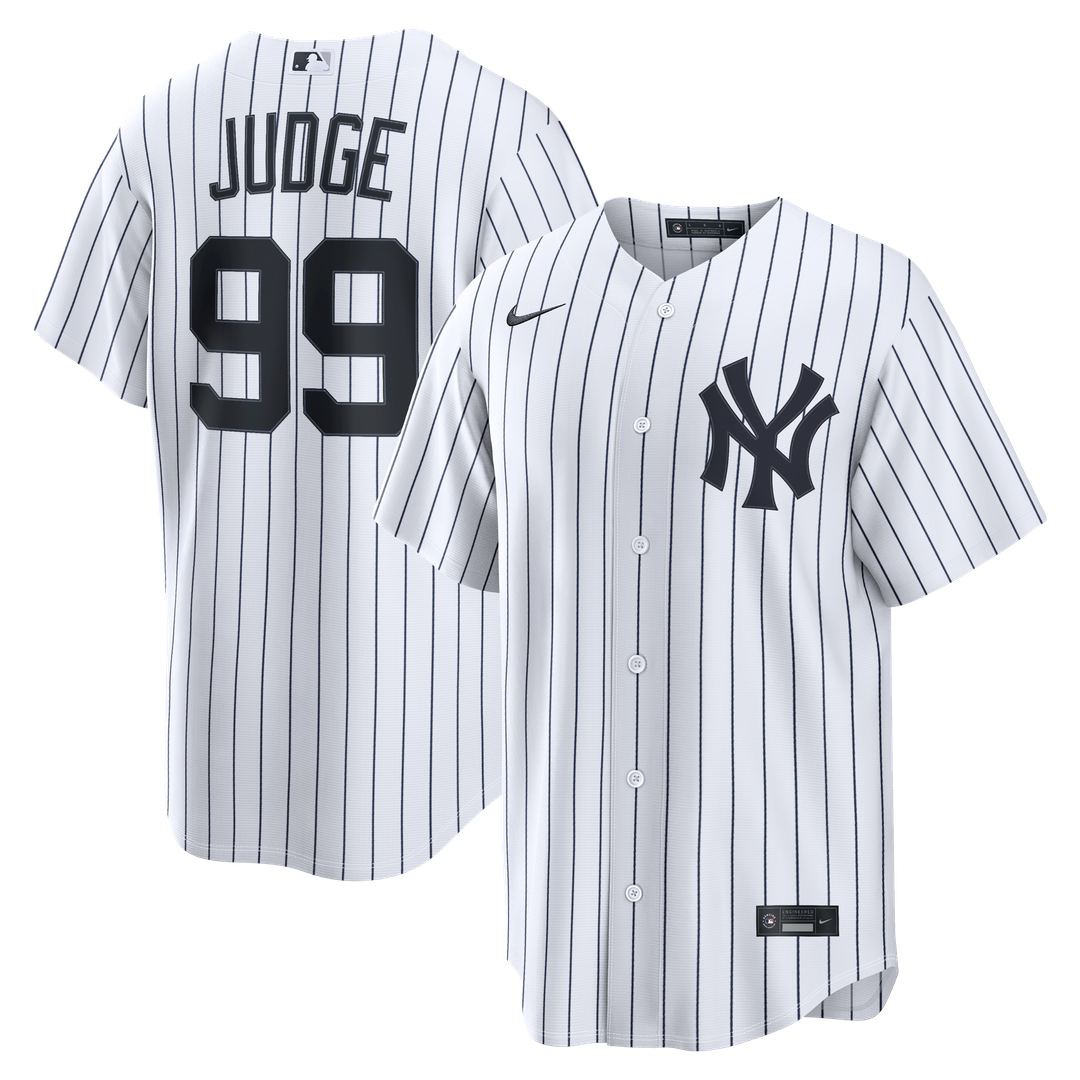 New York Yankees Aaron Judge Nike White Home Replica Jersey product image 1, provided for visual reference and product