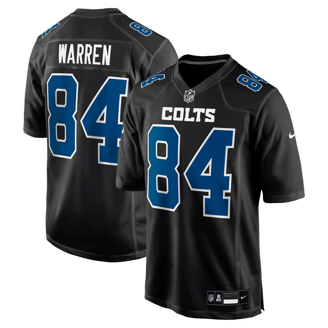 Indianapolis Colts Tyler Warren Nike Carbon Black Fashion Game Jersey product image 4, provided for visual reference and