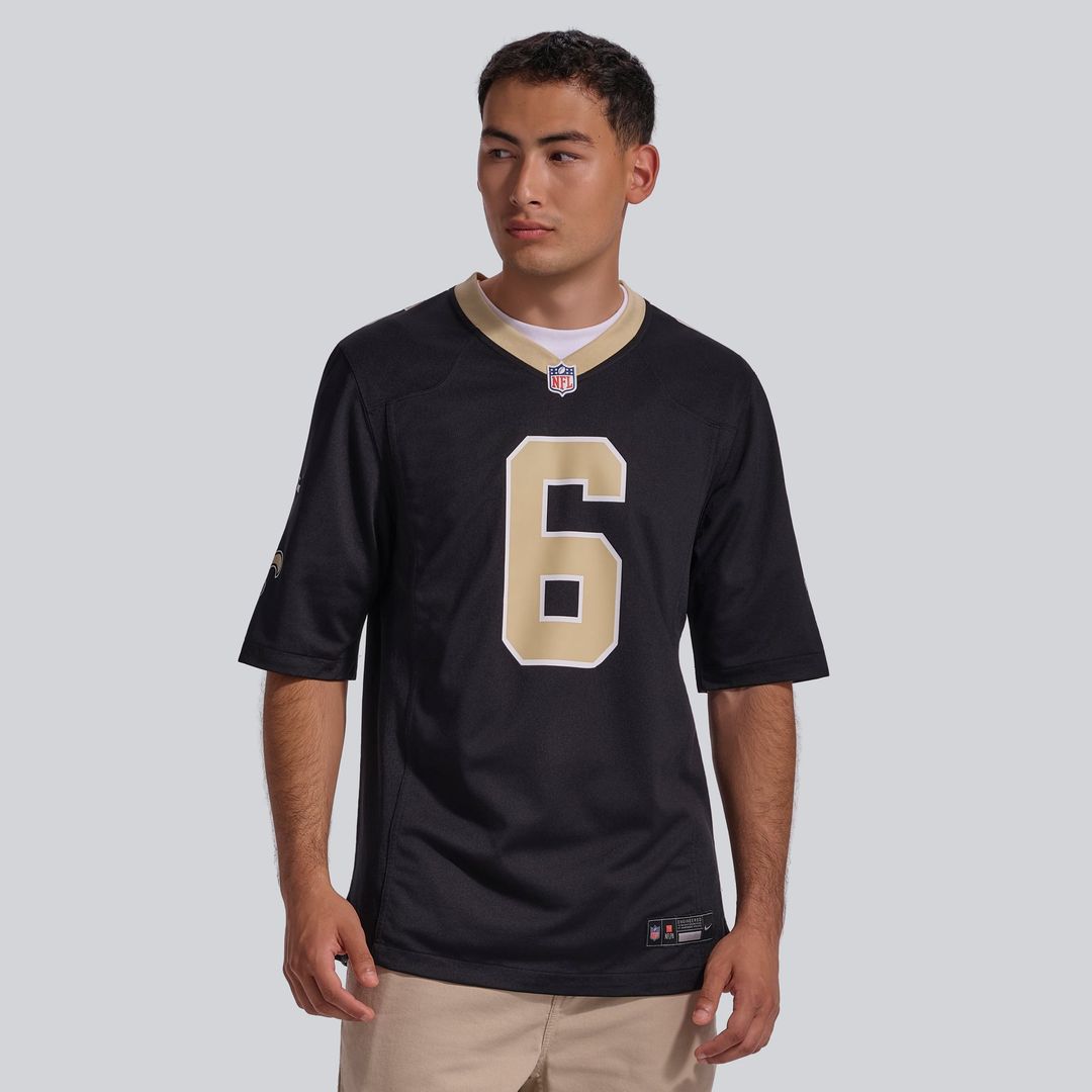 New Orleans Saints Tyler Shough Nike White Game Player Jersey product image 8, provided for visual reference and product