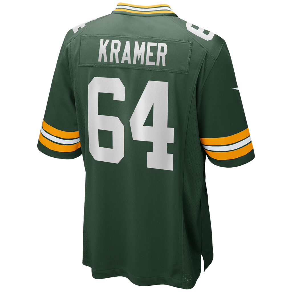 Green Bay Packers Jerry Kramer Nike Green Game Retired Player Jersey product image 3, provided for visual reference and