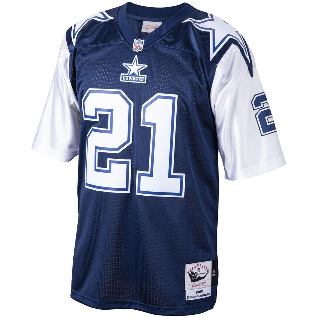 Dallas Cowboys Deion Sanders Mitchell & Ness Navy Big & Tall 1995 Retired Player Replica Jersey product image 2, provided