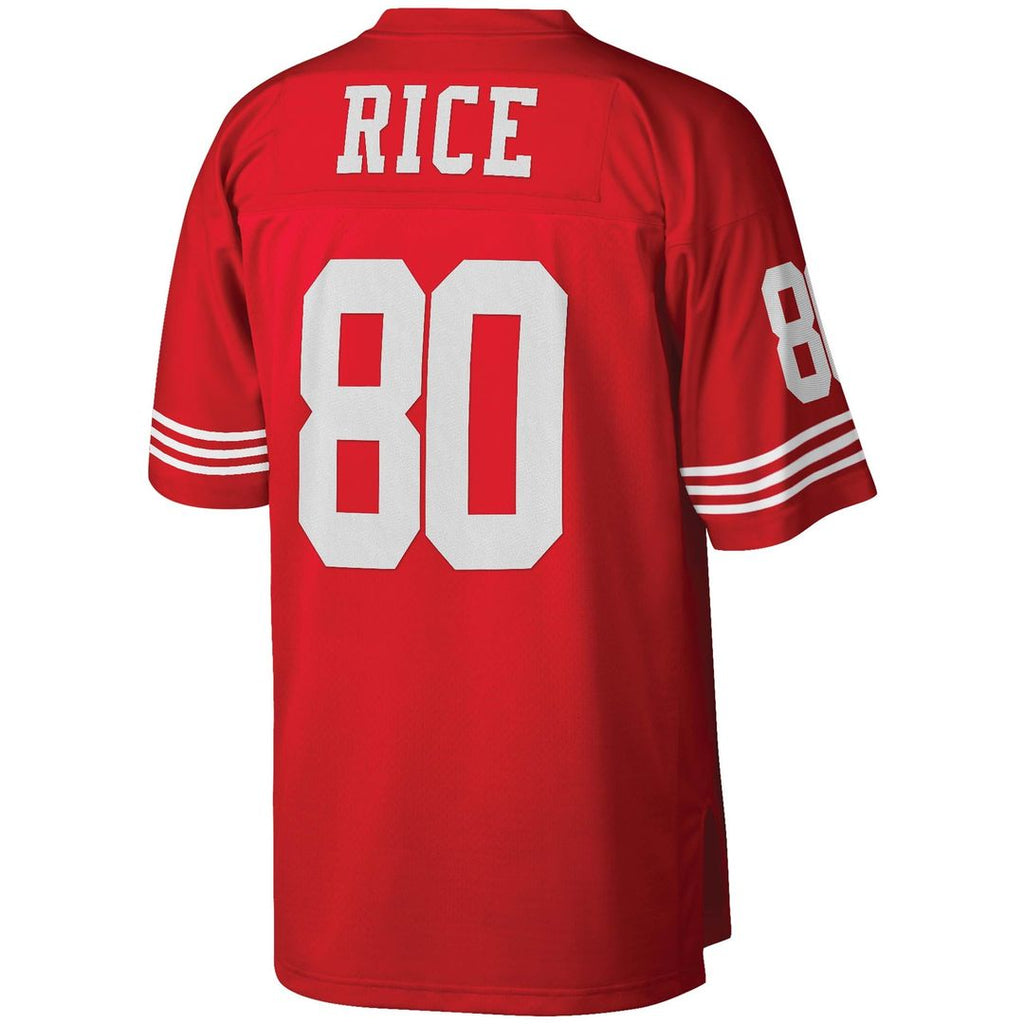 San Francisco 49ers Jerry Rice Mitchell & Ness Scarlet Big & Tall 1990 Retired Player Replica Jersey product image 3,