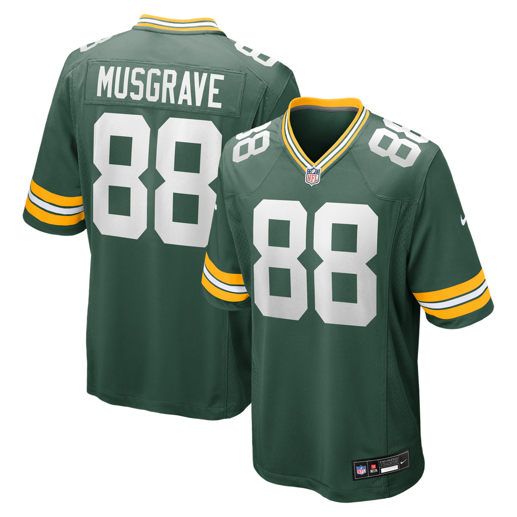 Green Bay Packers Luke Musgrave Nike Green Game Jersey product image 1, provided for visual reference and product detail