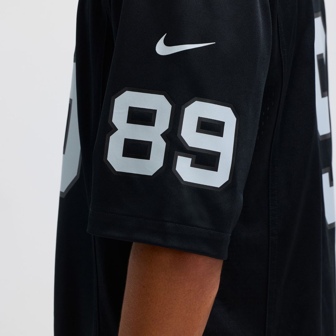 Las Vegas Raiders Brock Bowers Nike White Game Jersey product image 16, provided for visual reference and product detail