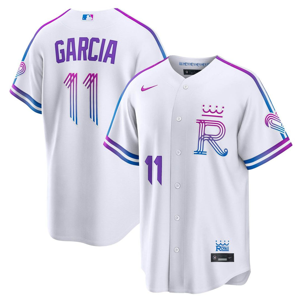 Kansas City Royals Maikel Garcia Nike White 2026 City Connect Stadium Jersey product image 1, provided for visual reference