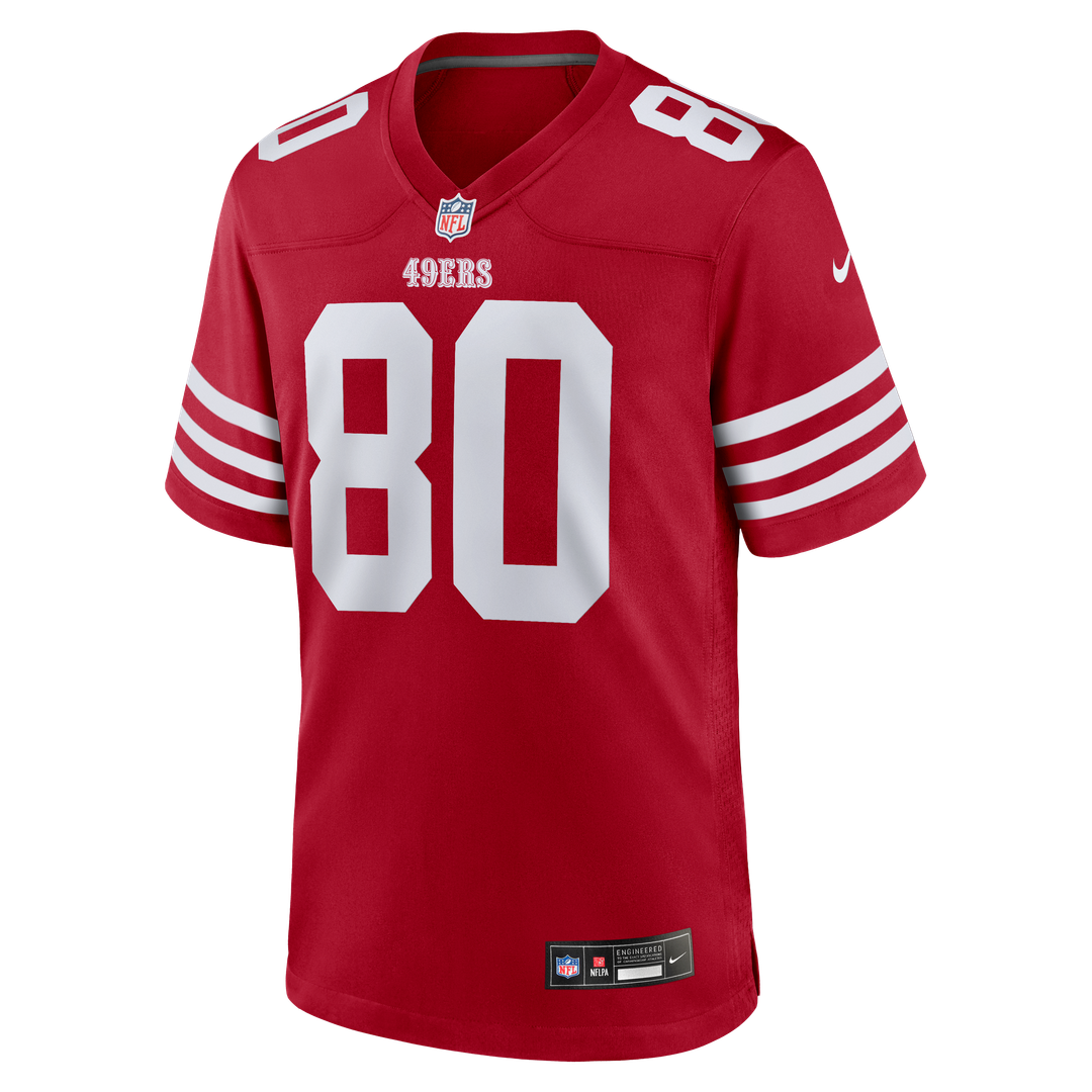 San Francisco 49ers Jerry Rice Nike Scarlet Retired Game Player Jersey product image 2, provided for visual reference and
