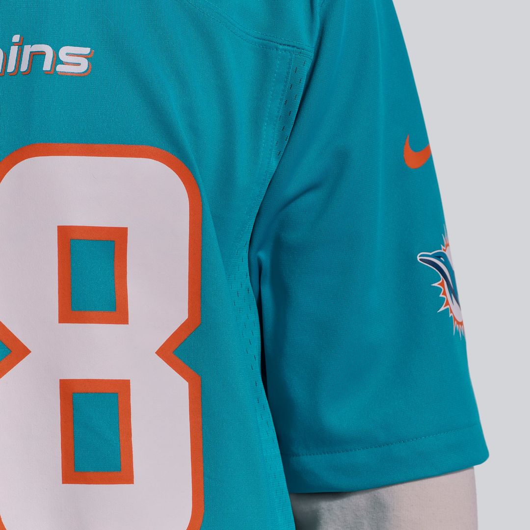 Miami Dolphins De'Von Achane Nike Aqua Player Game Jersey product image 12, provided for visual reference and product detail