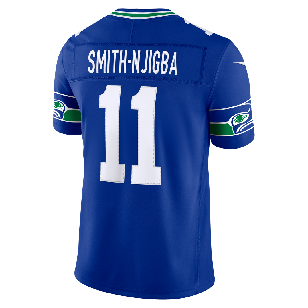 Seattle Seahawks Jaxon Smith-Njigba Nike College Navy Team Vapor F.U.S.E. Stitched Limited Jersey product image 9, provided