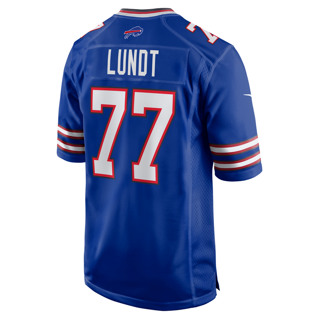 Buffalo Bills Chase Lundt Nike Royal Team Game Jersey product image 3, provided for visual reference and product detail