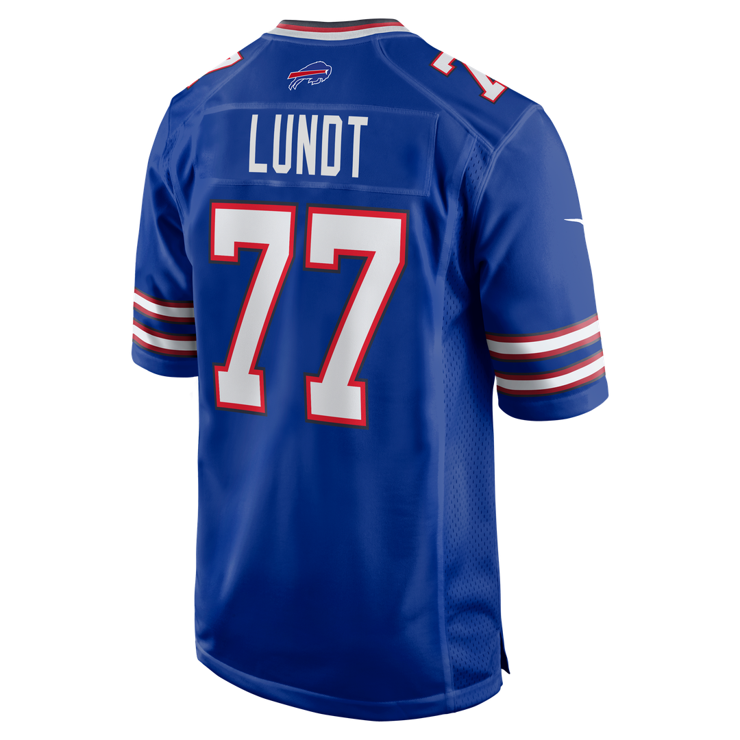 Buffalo Bills Chase Lundt Nike Royal Team Game Jersey product image 3, provided for visual reference and product detail