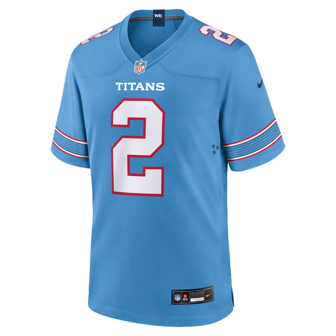 Tennessee Titans Tyjae Spears Nike Light Blue Game Jersey product image 2, provided for visual reference and product detail