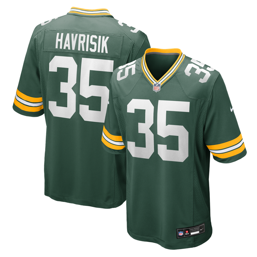 Green Bay Packers Lucas Havrisik Nike Green Team Game Jersey product image 1, provided for visual reference and product