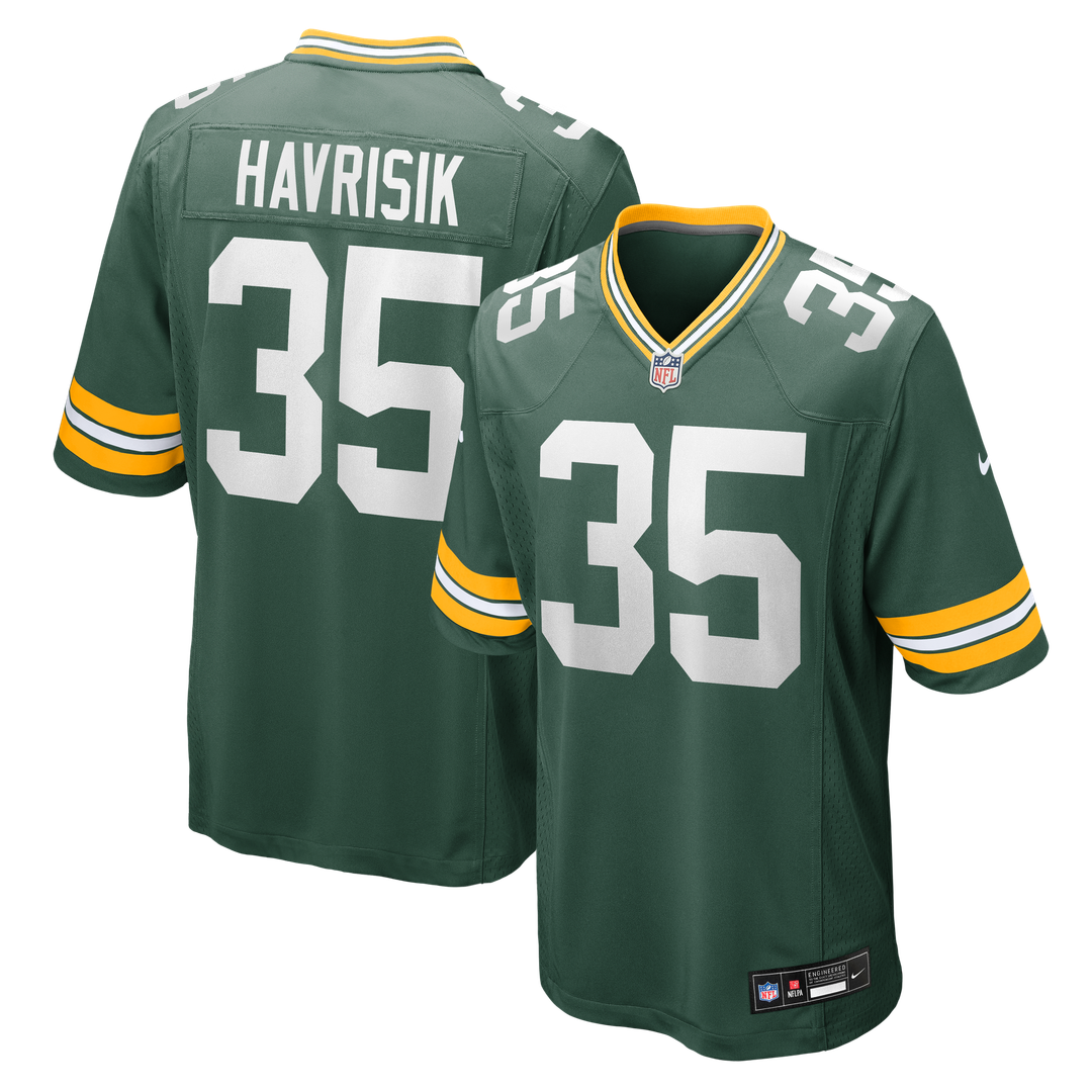 Green Bay Packers Lucas Havrisik Nike Green Team Game Jersey product image 1, provided for visual reference and product