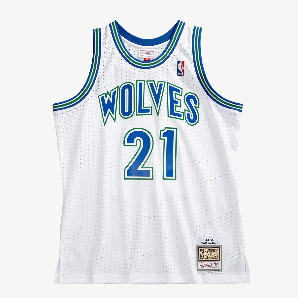 Minnesota Timberwolves Mitchell & Ness Kevin Garnett 1995 Swingman Authentic Jersey - White product image 3, provided for
