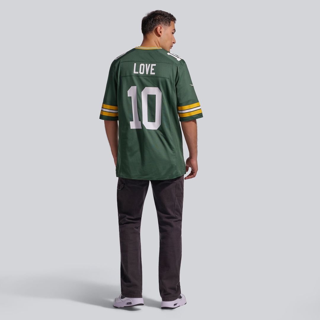 Green Bay Packers Jordan Love Nike Green Player Game Jersey product image 5, provided for visual reference and product
