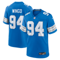 Detroit Lions Mekhi Wingo Nike Blue Team Game Jersey product image 1, provided for visual reference and product detail review
