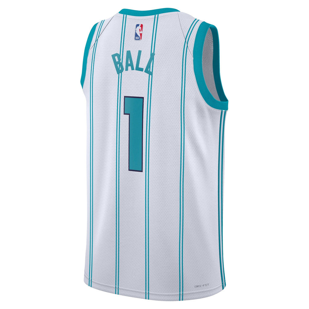 Charlotte Hornets Jordan Brand Association Edition Swingman Jersey - White - LaMelo Ball - Unisex product image 3, provided