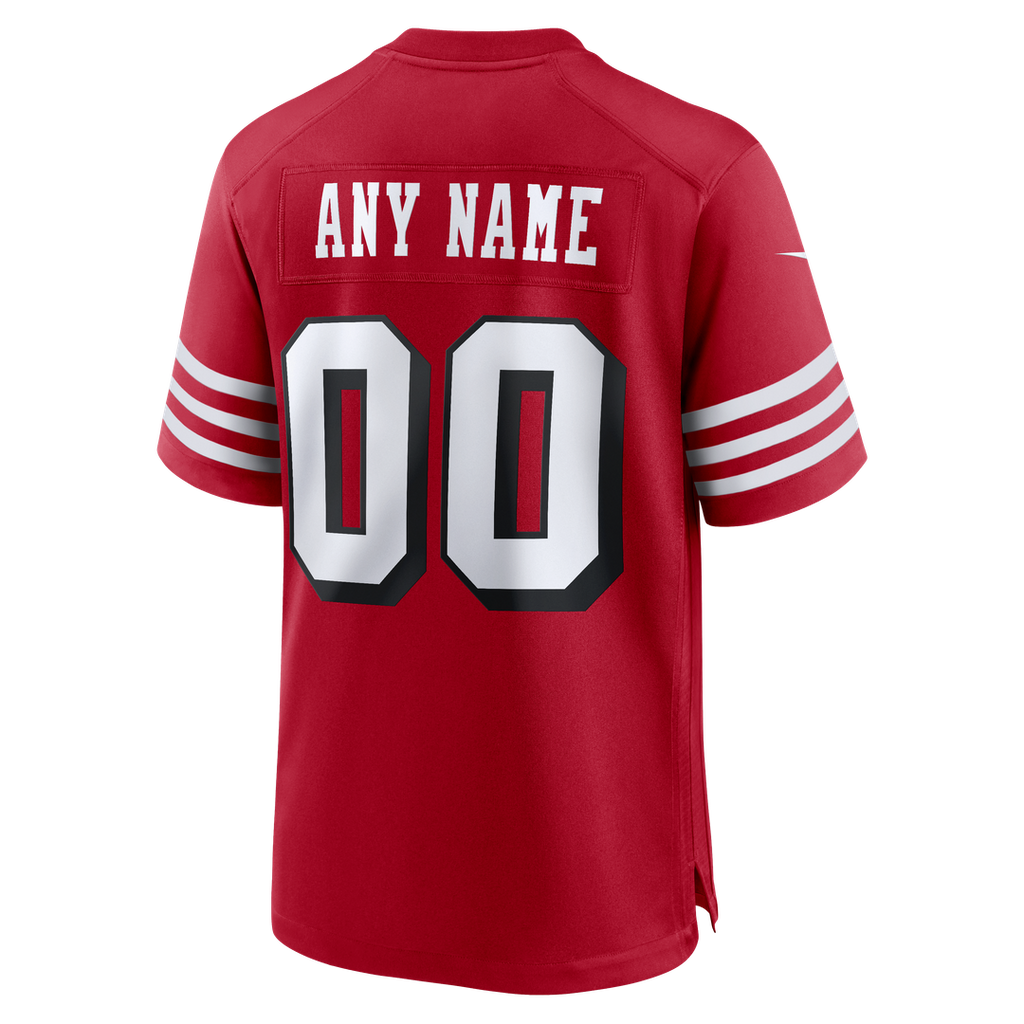 San Francisco 49ers Nike Scarlet 80th Anniversary Alternate Custom Game Jersey product image 9, provided for visual