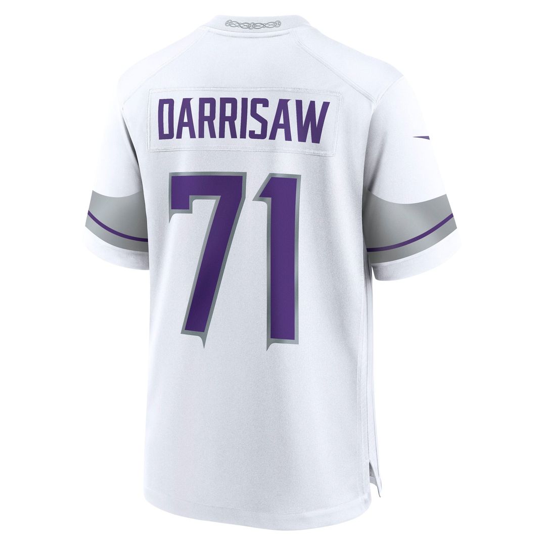 Minnesota Vikings Christian Darrisaw Nike White Alternate Game Jersey product image 3, provided for visual reference and
