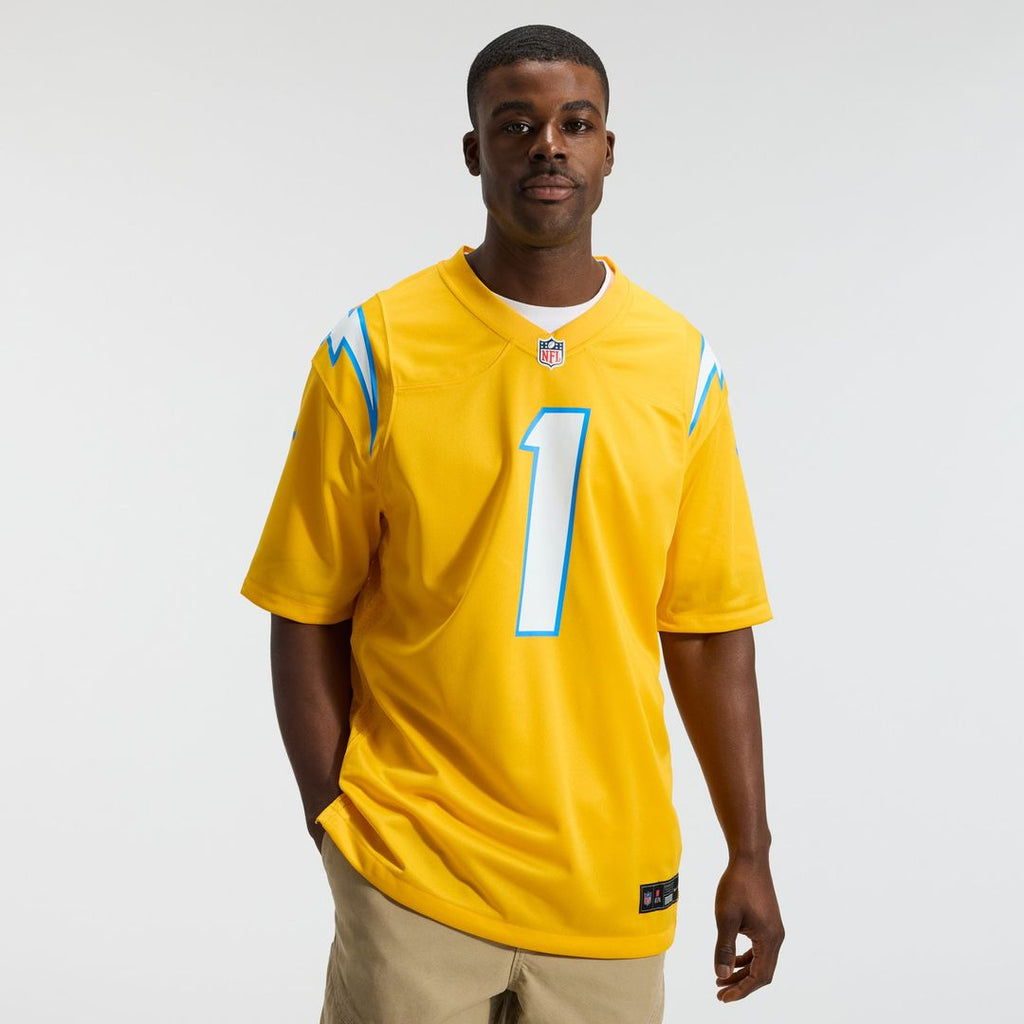 Los Angeles Chargers Quentin Johnston Nike Gold Alternate Charger Power Game Player Jersey product image 2, provided for