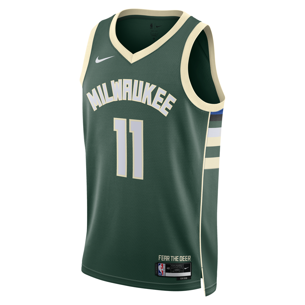 Milwaukee Bucks Nike Icon Edition Swingman Jersey - Hunter Green - Tyler Herro - Unisex product image 3, provided for visual
