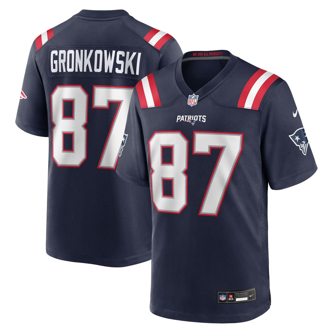 New England Patriots Rob Gronkowski Nike Red Alternate Retired Player Game Jersey product image 13, provided for visual