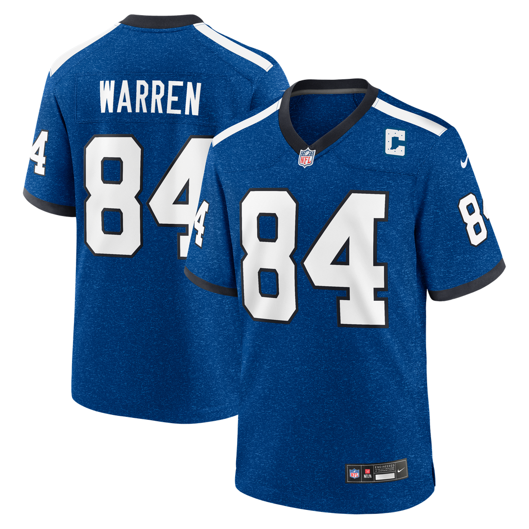 Indianapolis Colts Tyler Warren Nike Heather Royal Alternate 2 Indiana Nights Game Jersey product image 1, provided for