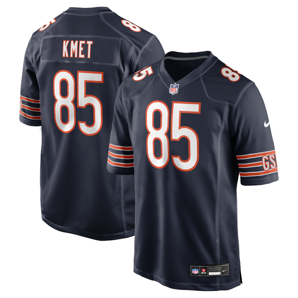 Chicago Bears Cole Kmet Nike Navy Player Game Jersey product image 1, provided for visual reference and product detail review