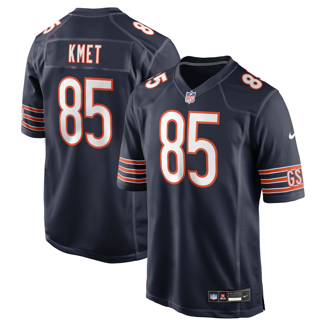 Chicago Bears Cole Kmet Nike Navy Player Game Jersey product image 1, provided for visual reference and product detail review