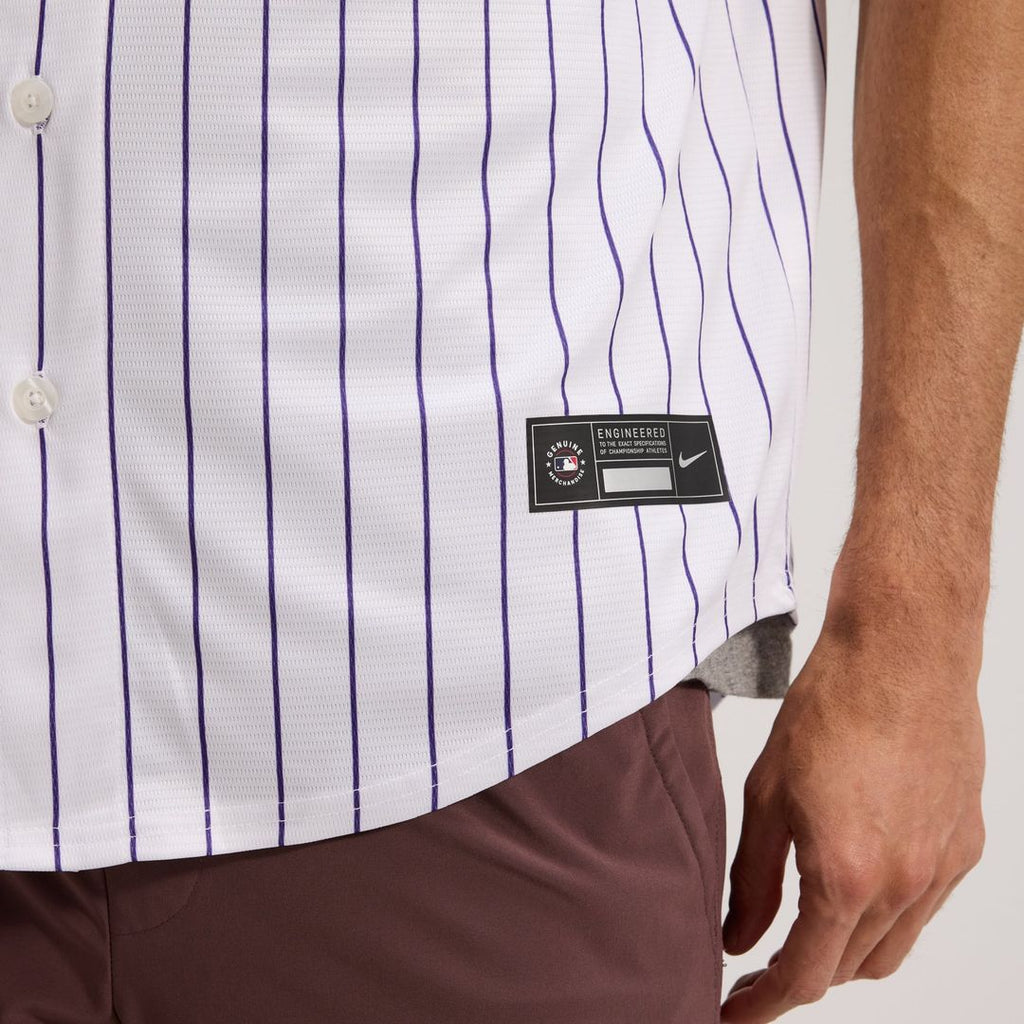 Colorado Rockies Nike White Home Replica Team Jersey product image 5, provided for visual reference and product detail review
