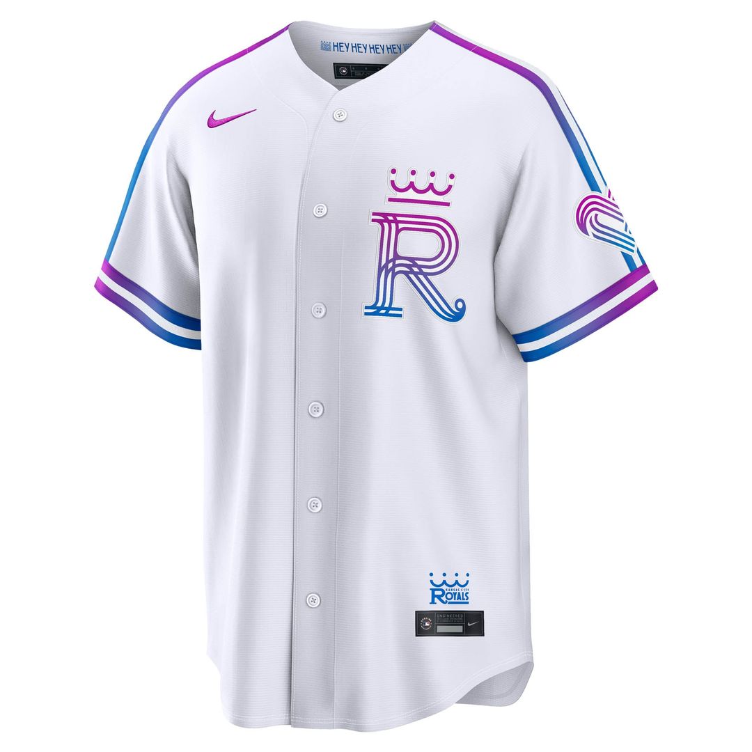 Kansas City Royals Nike White 2026 City Connect Stadium Jersey product image 2, provided for visual reference and product