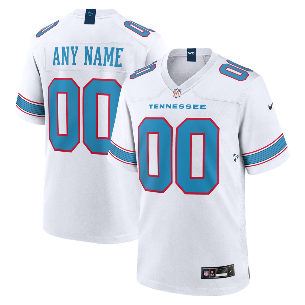 Tennessee Titans Nike White Game Custom Jersey product image 7, provided for visual reference and product detail review