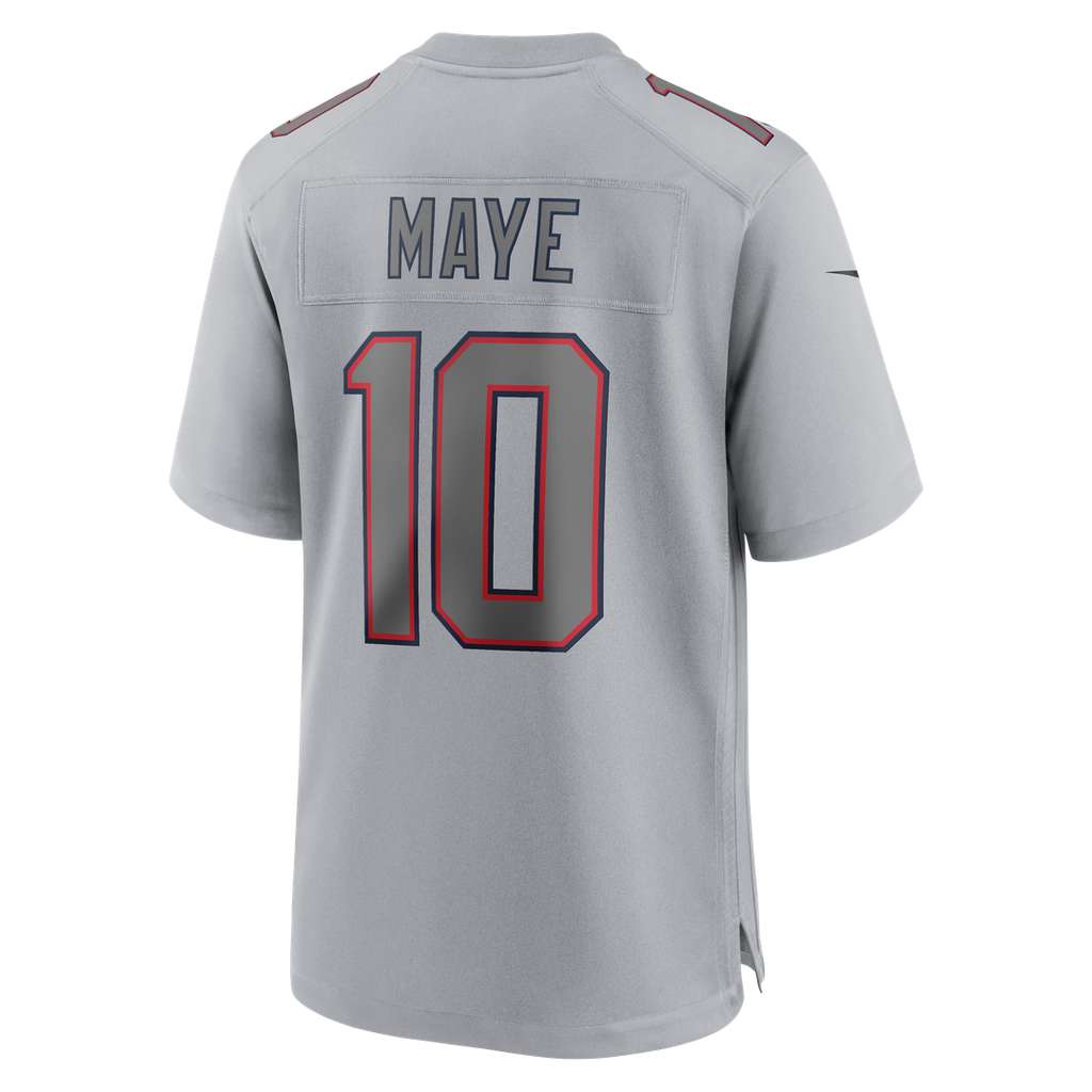 New England Patriots Drake Maye Nike Gray Atmosphere Fashion Game Jersey product image 3, provided for visual reference and