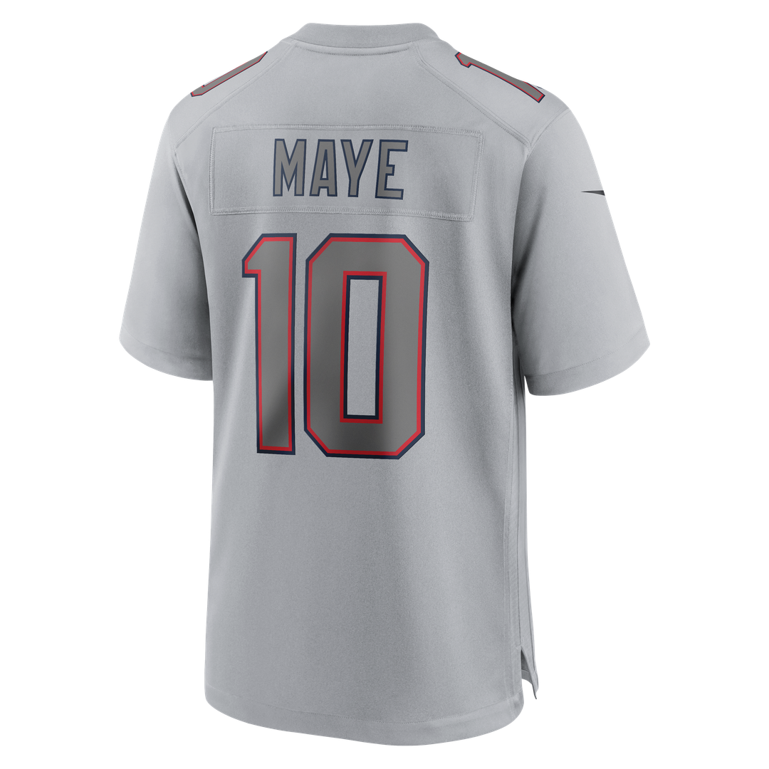New England Patriots Drake Maye Nike Gray Atmosphere Fashion Game Jersey product image 3, provided for visual reference and