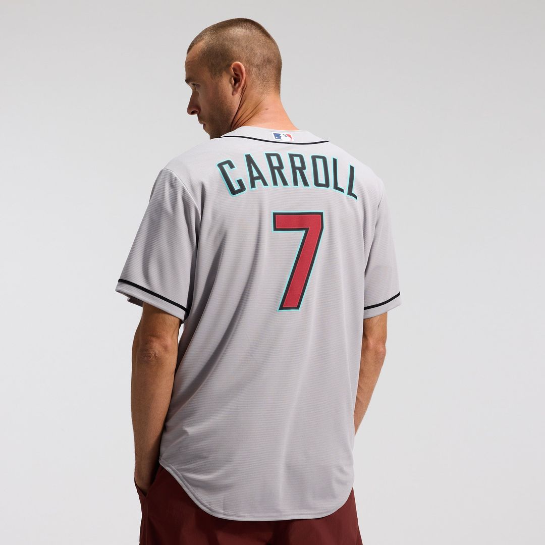Arizona Diamondbacks Corbin Carroll Nike Gray Road Replica Jersey product image 3, provided for visual reference and product