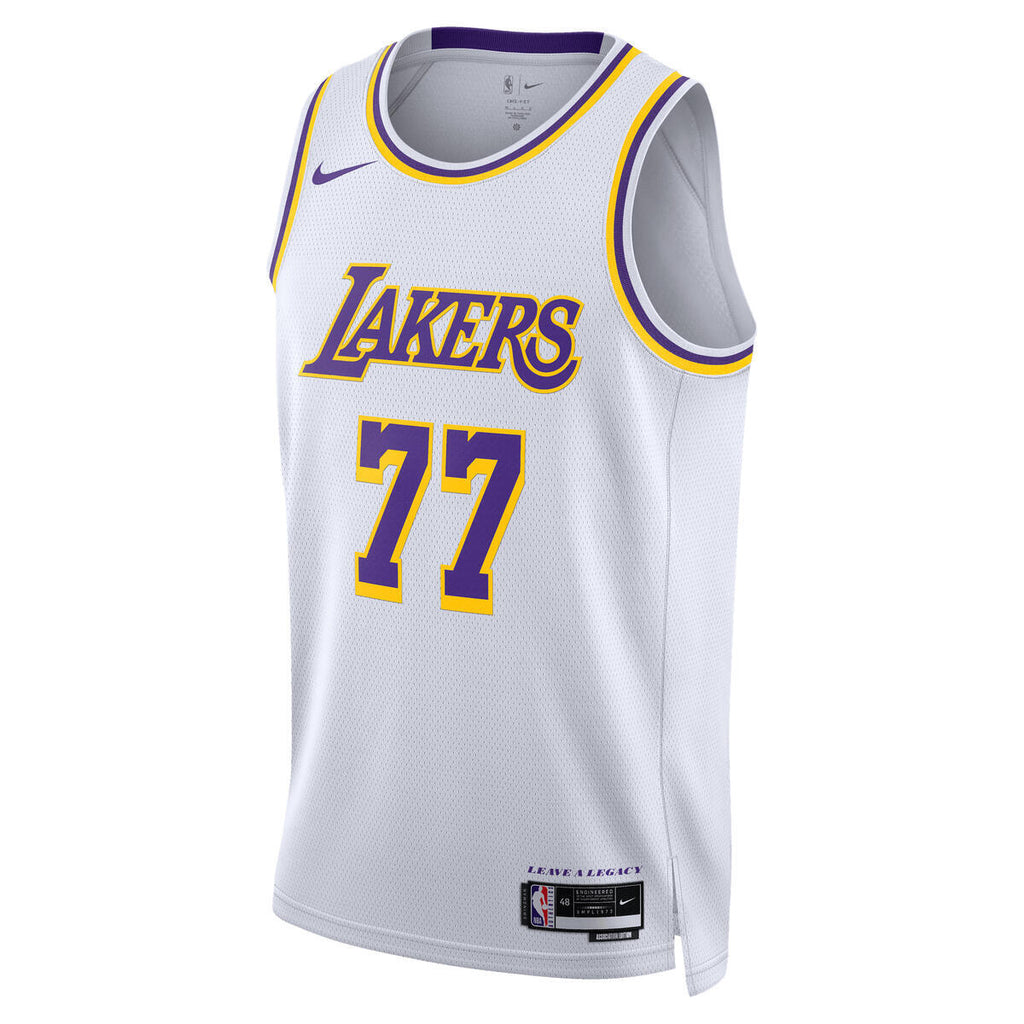 Los Angeles Lakers Nike Association Swingman Jersey - Luka Doncic - Unisex product image 3, provided for visual reference