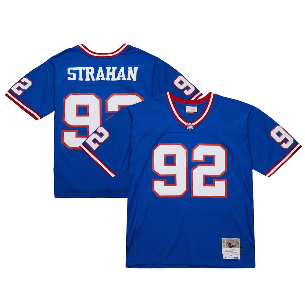 New York Giants Michael Strahan Mitchell & Ness Royal 1993 Legacy Replica Jersey product image 1, provided for visual
