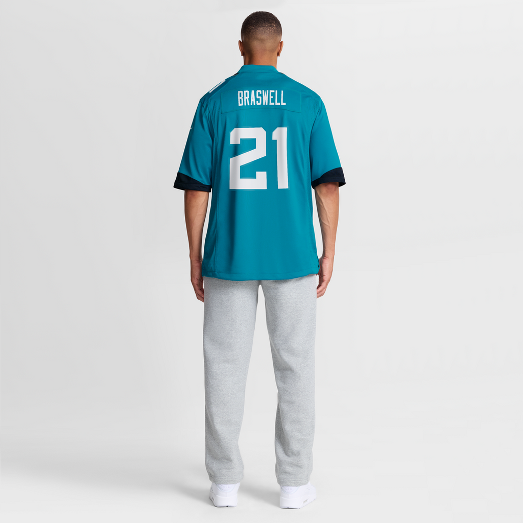 Jacksonville Jaguars Christian Braswell Nike Teal Team Game Jersey product image 8, provided for visual reference and