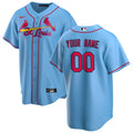 St. Louis Cardinals Nike Light Blue Alternate Replica Custom Jersey product image 1, provided for visual reference and