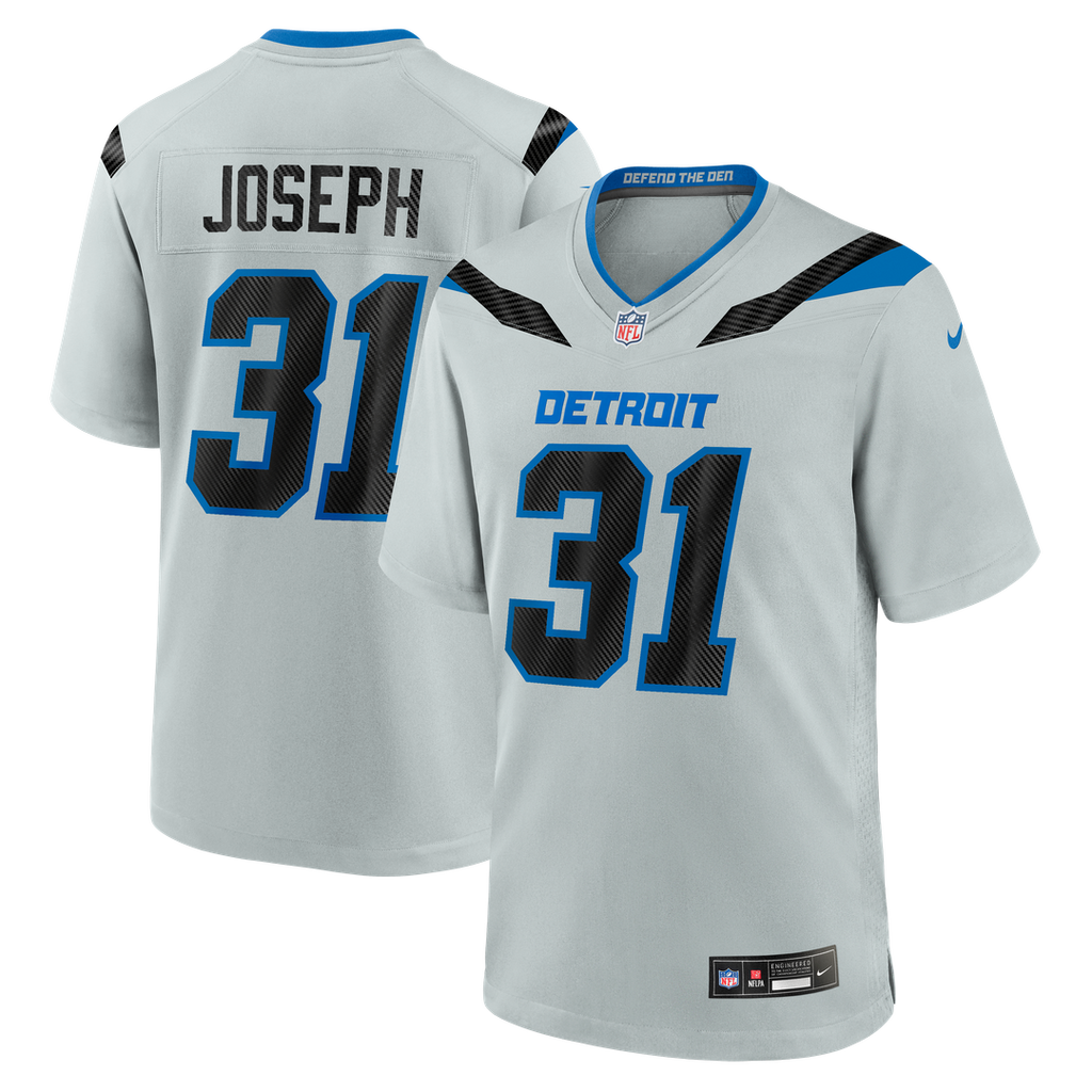 Detroit Lions Kerby Joseph Nike Silver 2026 Rivalries Collection Game Jersey product image 1, provided for visual reference