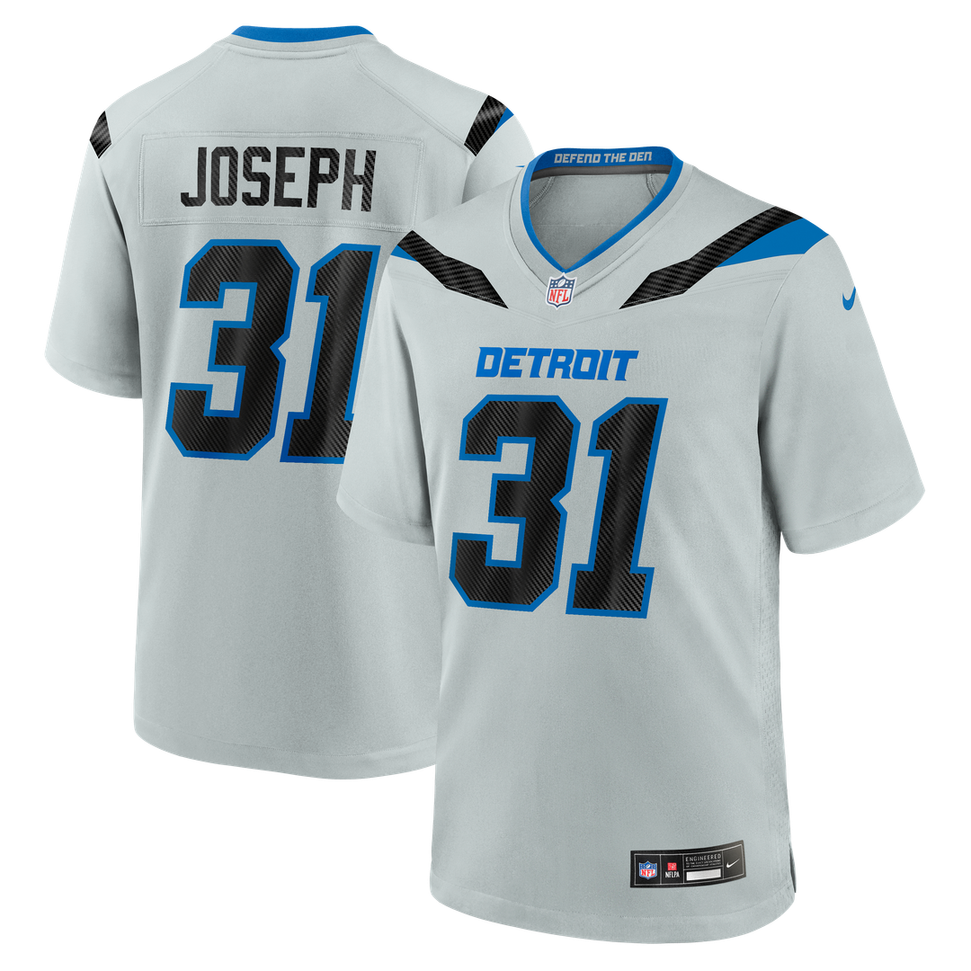 Detroit Lions Kerby Joseph Nike Silver 2026 Rivalries Collection Game Jersey product image 1, provided for visual reference