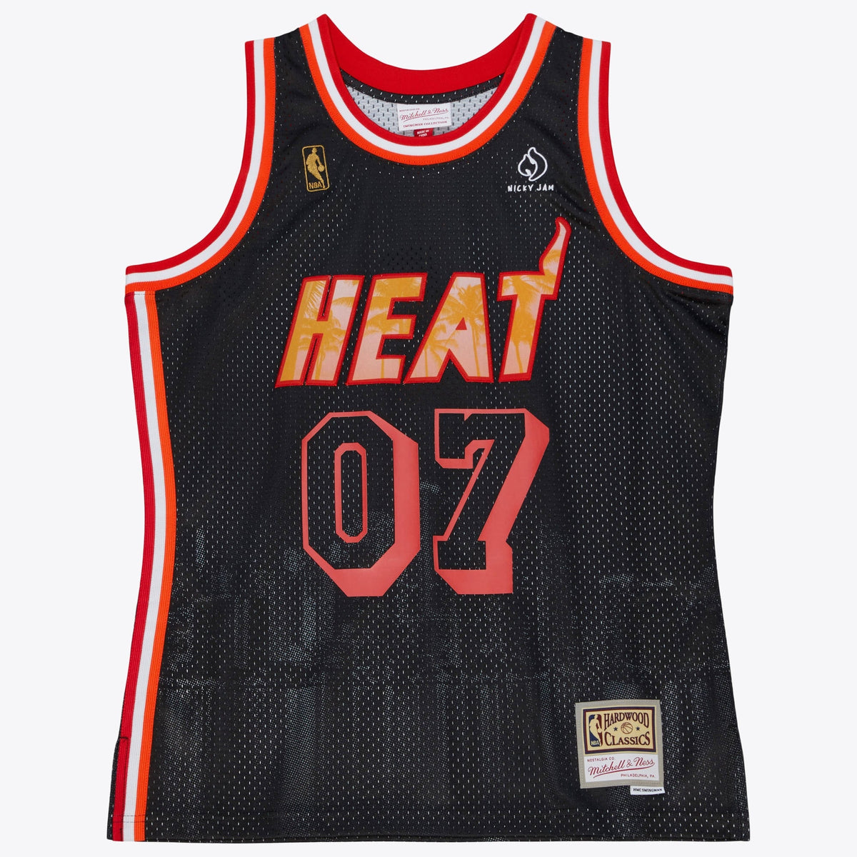 Miami Heat Mitchell & Ness M&N x Nicky Jam Swingman Jersey product image 1