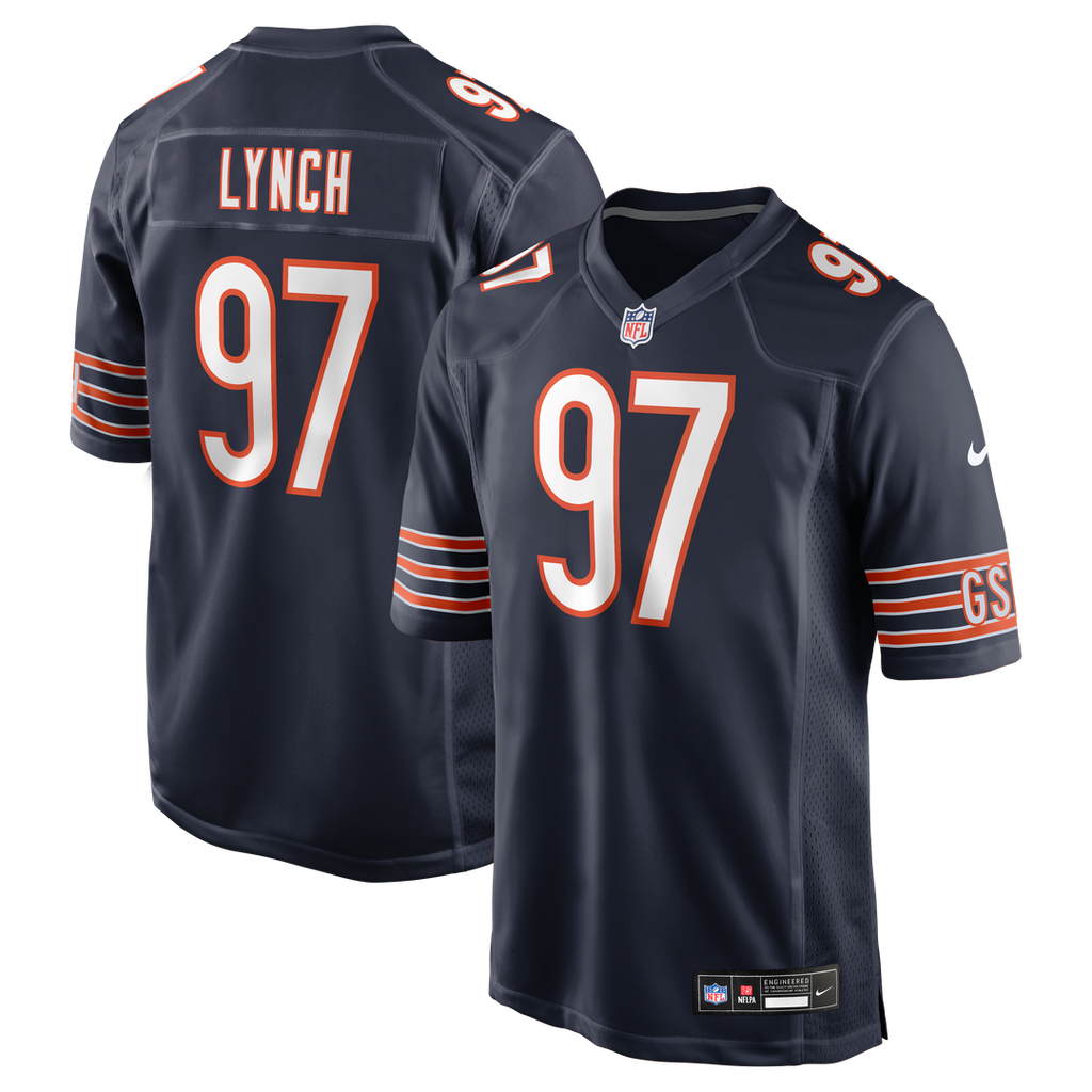Chicago Bears James Lynch Nike Navy Team Game Jersey product image 1, provided for visual reference and product detail review