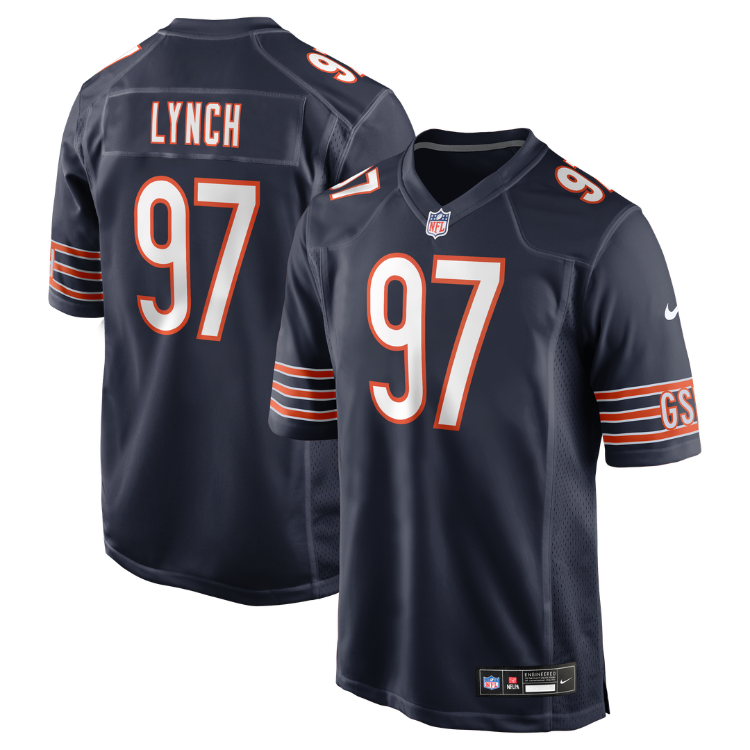 Chicago Bears James Lynch Nike Navy Team Game Jersey product image 1, provided for visual reference and product detail review