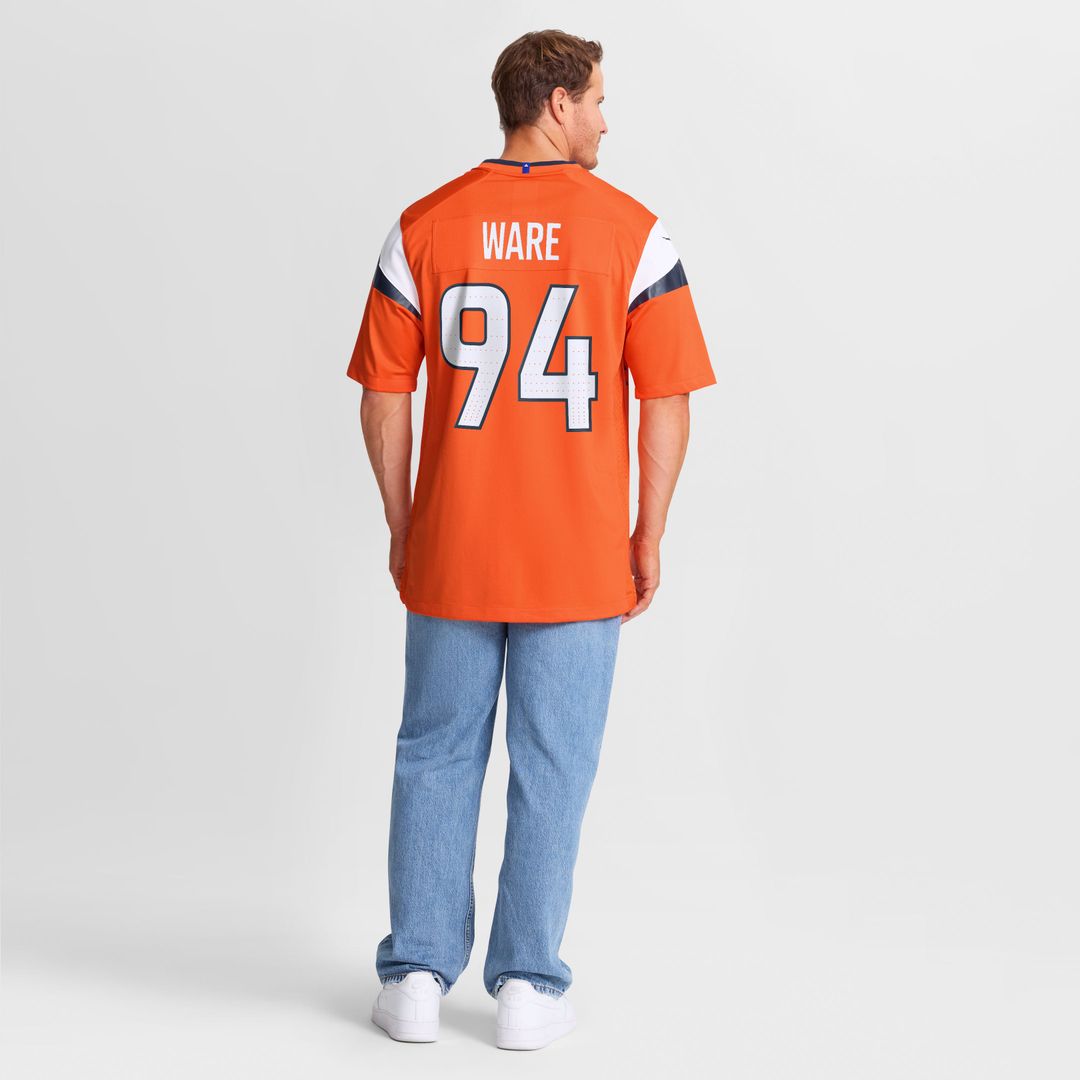 Denver Broncos DeMarcus Ware Nike Orange Team Retired Game Jersey product image 5, provided for visual reference and product