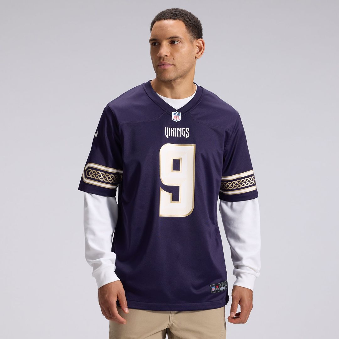 Minnesota Vikings J.J McCarthy Nike Purple 2026 Rivalries Collection Game Jersey product image 2, provided for visual