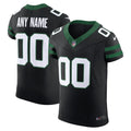 New York Jets Nike Legacy Black Alternate Vapor F.U.S.E. Elite Custom Jersey product image 1, provided for visual reference