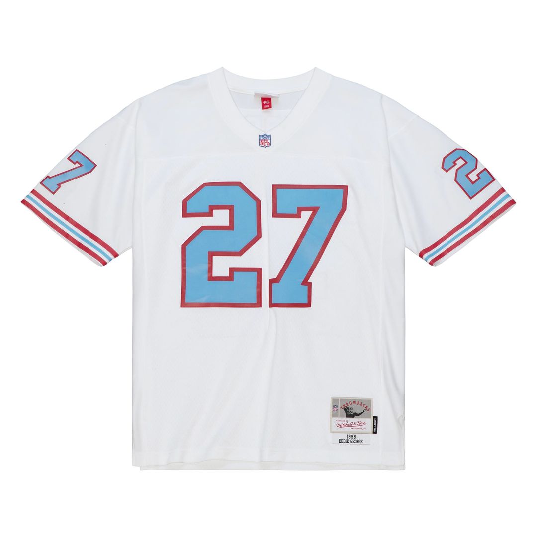 Tennessee Oilers Eddie George Mitchell & Ness White Legacy Replica Jersey product image 2, provided for visual reference and