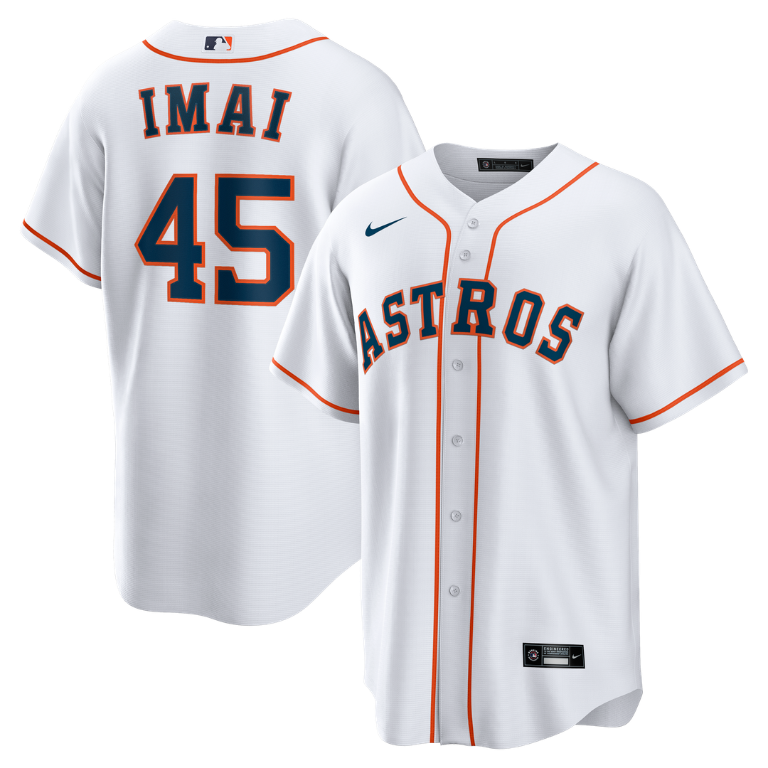 Houston Astros Tatsuya Imai Nike White Home Replica Jersey product image 1, provided for visual reference and product detail